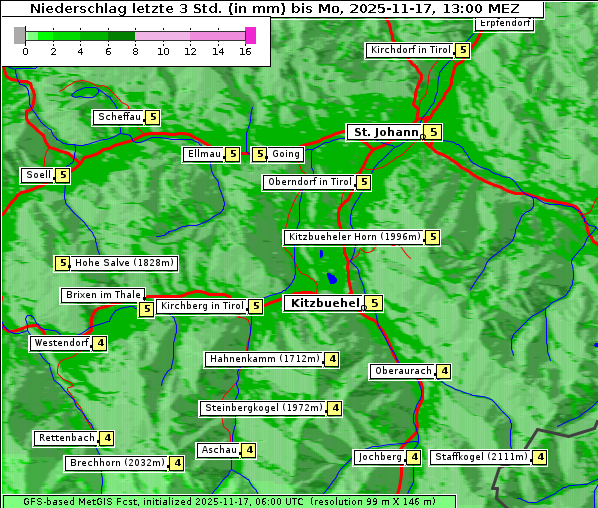 Niederschlag, 17. 11. 2025