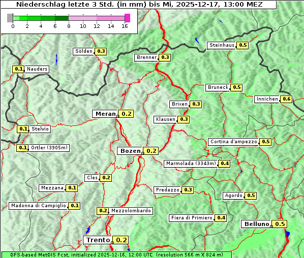 Niederschlag, 17. 12. 2025