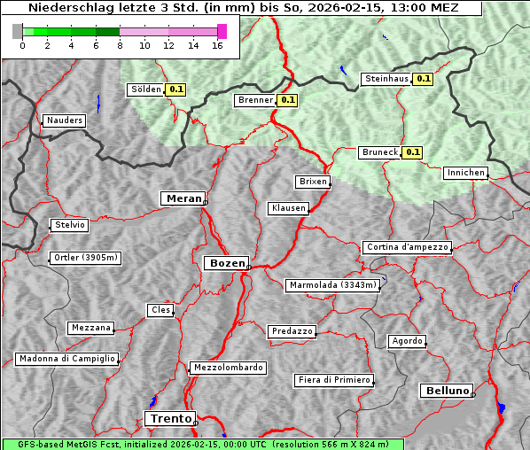 Niederschlag, 15. 2. 2026