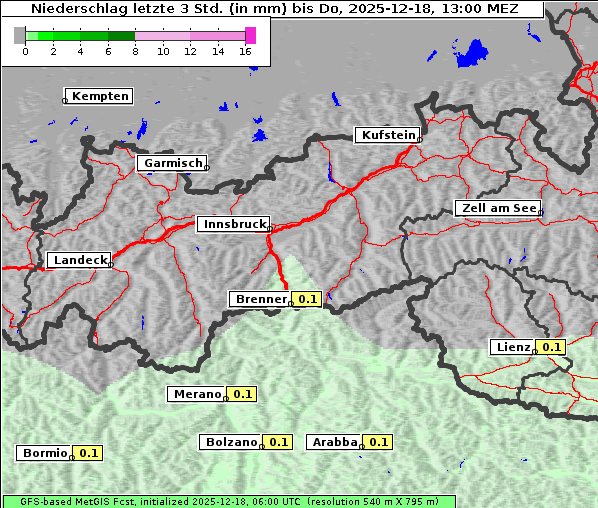 Niederschlag, 18. 12. 2025