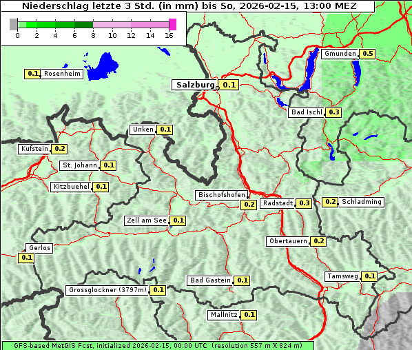 Niederschlag, 15. 2. 2026