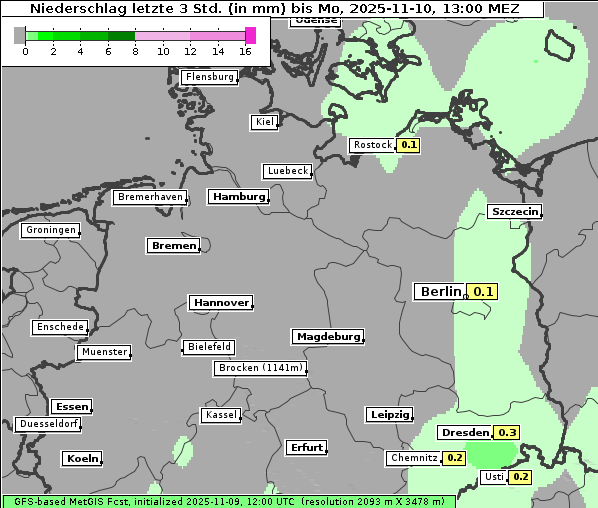 Niederschlag, 10. 11. 2025
