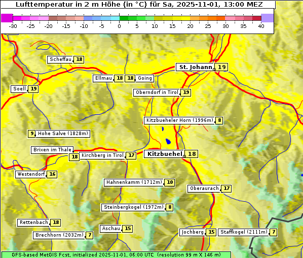 Temperatur, 1. 11. 2025