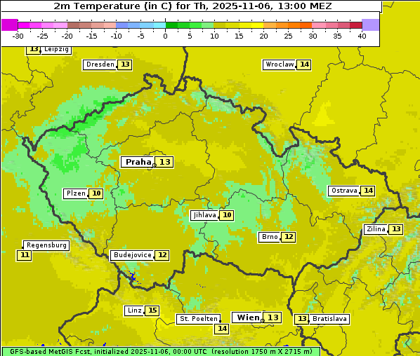 Temperatur, 6. 11. 2025