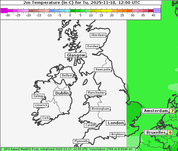 Temperatur, 18. 11. 2025