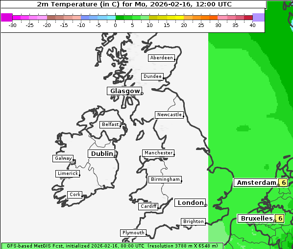 Temperatur, 16. 2. 2026
