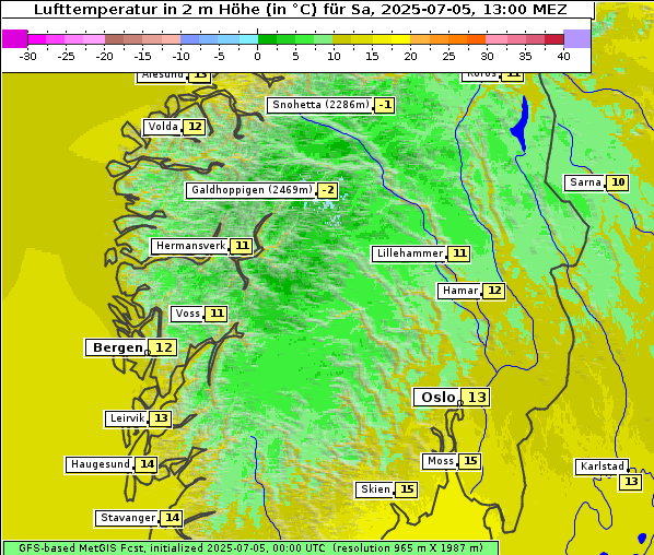 Temperatur, 5. 7. 2025