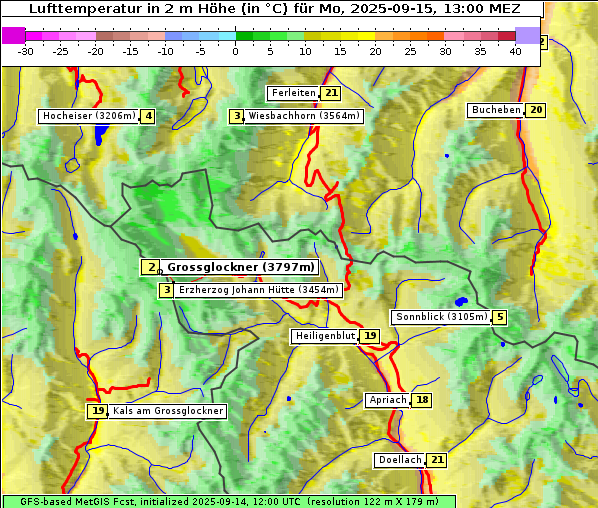 Temperatur, 15. 9. 2025