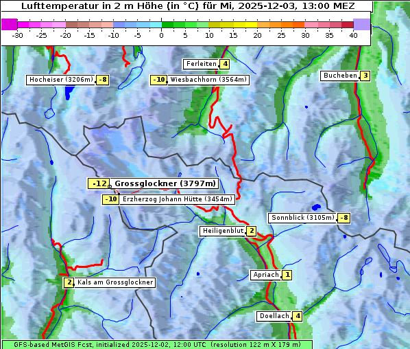 Temperatur, 3. 12. 2025