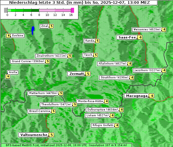 Niederschlag, 7. 12. 2025