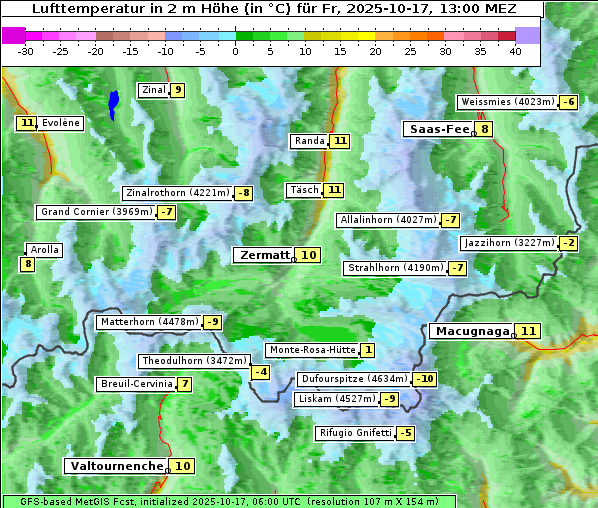 Temperatur, 17. 10. 2025