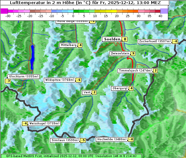 Temperatur, 12. 12. 2025