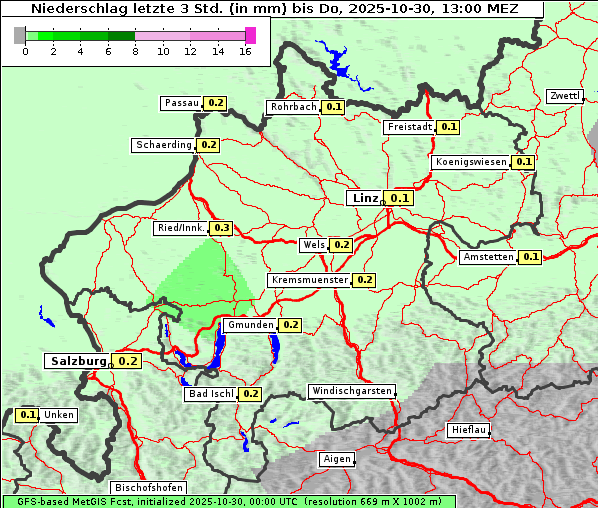 Niederschlag, 30. 10. 2025