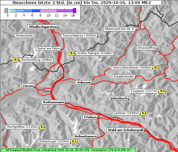 Neuschnee, 16. 10. 2025