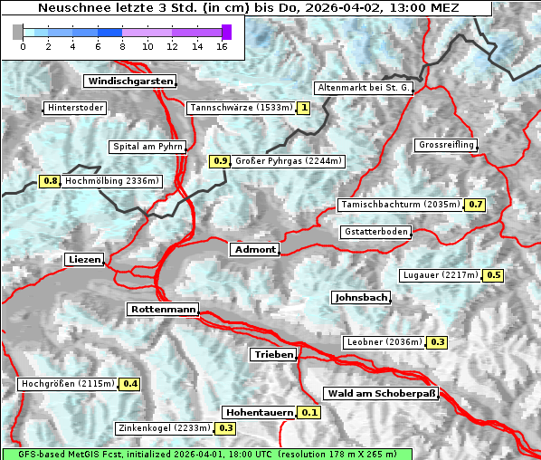 Neuschnee, 2. 4. 2026