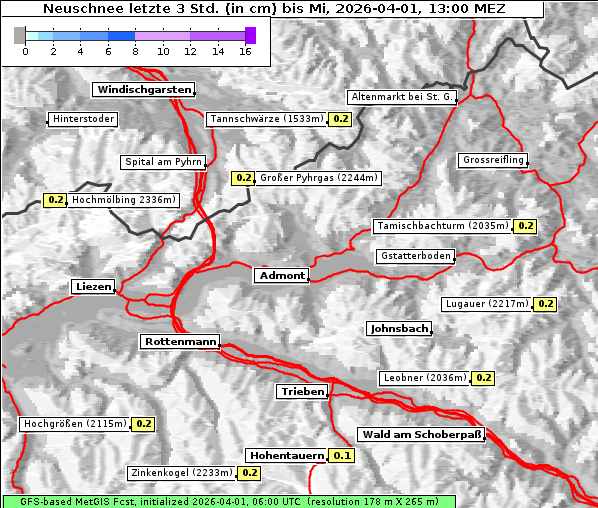 Neuschnee, 1. 4. 2026