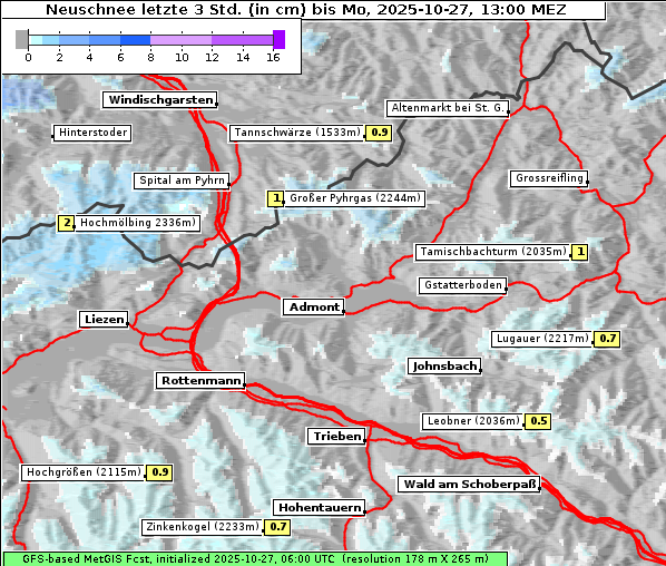 Neuschnee, 27. 10. 2025