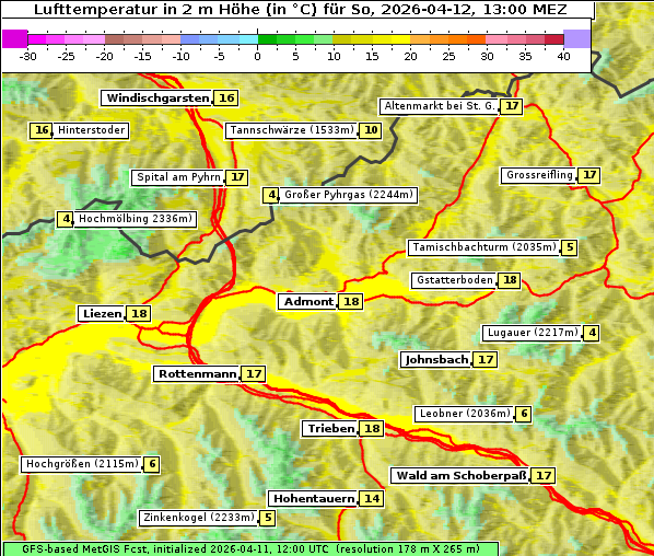 Temperatur, 12. 4. 2026