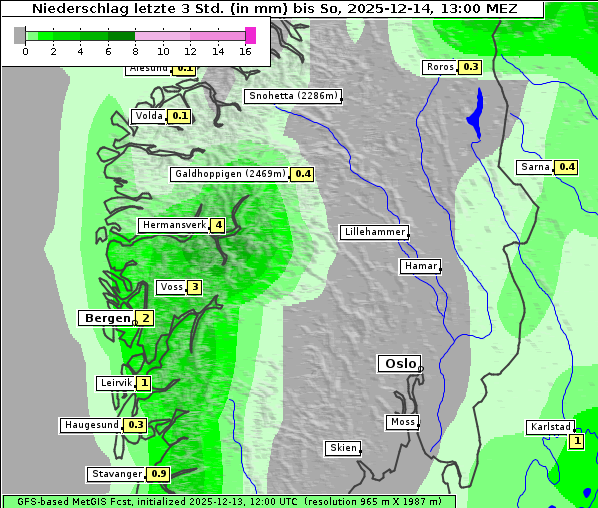 Niederschlag, 14. 12. 2025