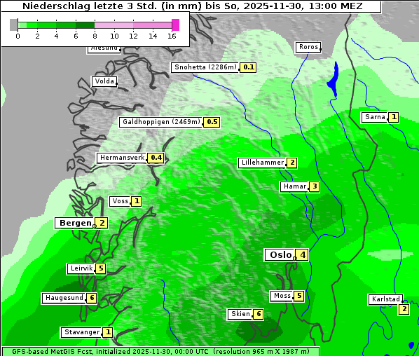 Niederschlag, 30. 11. 2025