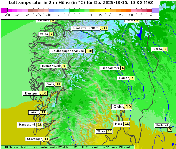 Temperatur, 16. 10. 2025