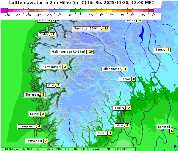 Temperatur, 30. 11. 2025