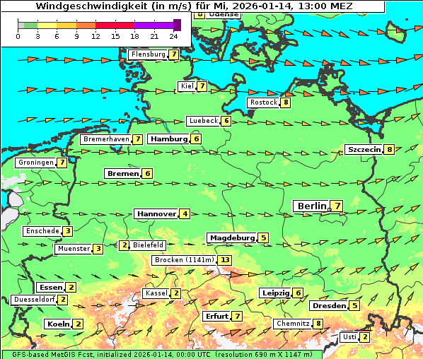 Wind, 14. 1. 2026