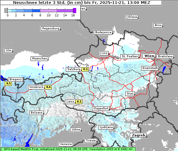 Neuschnee, 21. 11. 2025
