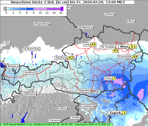 Neuschnee, 20. 2. 2026