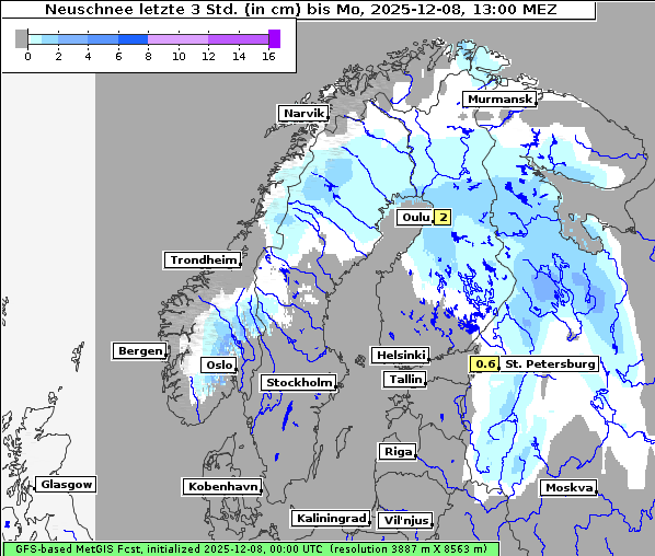 Neuschnee, 8. 12. 2025