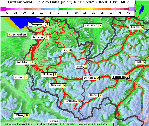 Temperatur, 24. 10. 2025