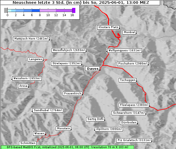 Neuschnee, 1. 6. 2025