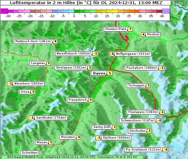 Temperatur, 31. 12. 2024