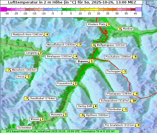 Temperatur, 26. 10. 2025