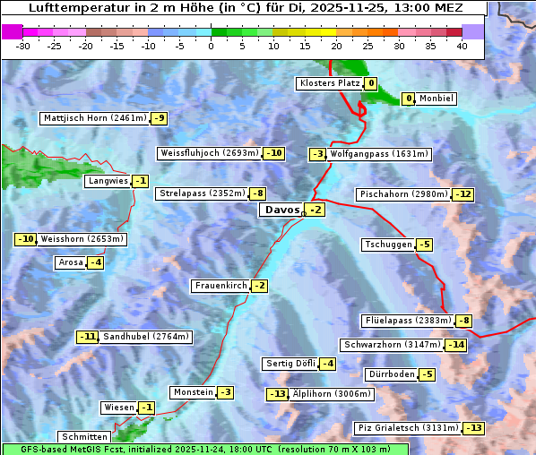 Temperatur, 25. 11. 2025