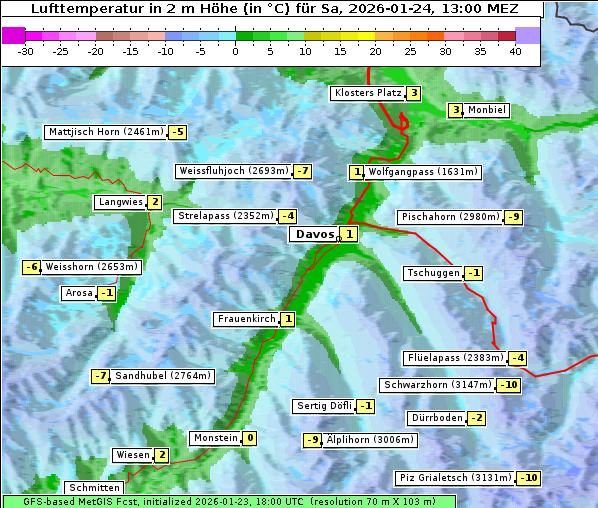 Temperatur, 24. 1. 2026