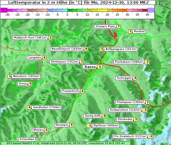 Temperatur, 30. 12. 2024