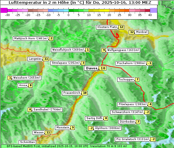 Temperatur, 16. 10. 2025