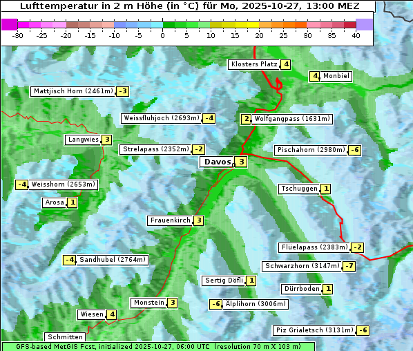 Temperatur, 27. 10. 2025