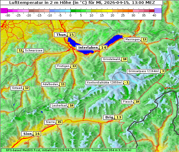 Temperatur, 15. 4. 2026