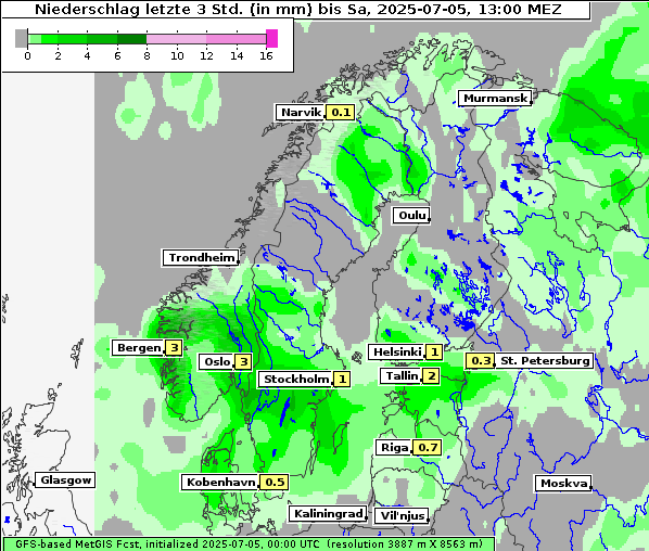 Niederschlag, 5. 7. 2025