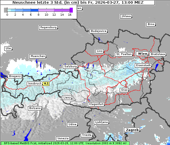 Neuschnee, 27. 3. 2026