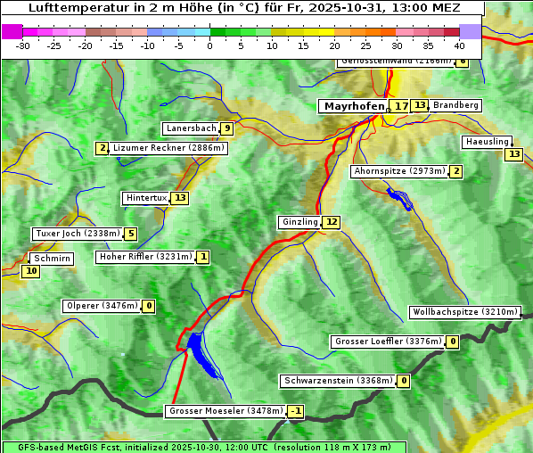 Temperatur, 31. 10. 2025