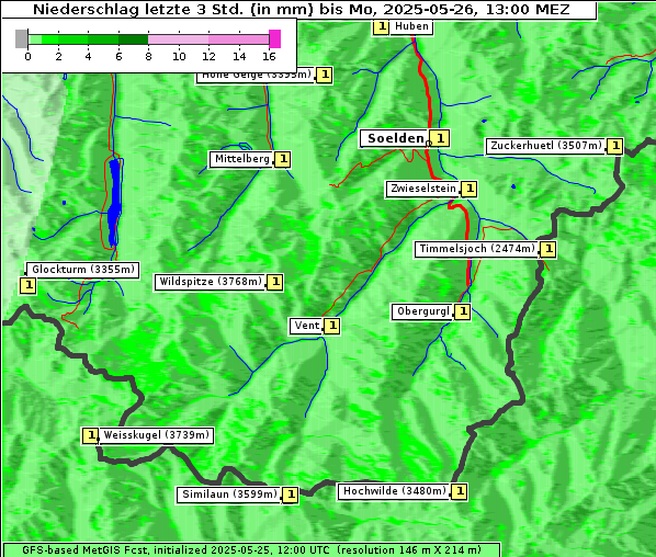 Niederschlag, 26. 5. 2025