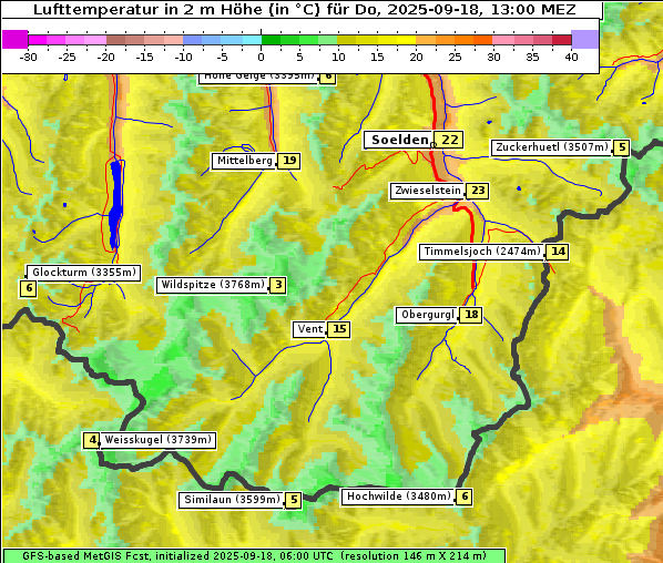 Temperatur, 18. 9. 2025