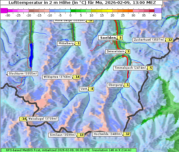 Temperatur, 9. 2. 2026