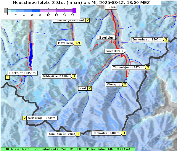 Neuschnee, 12. 3. 2025