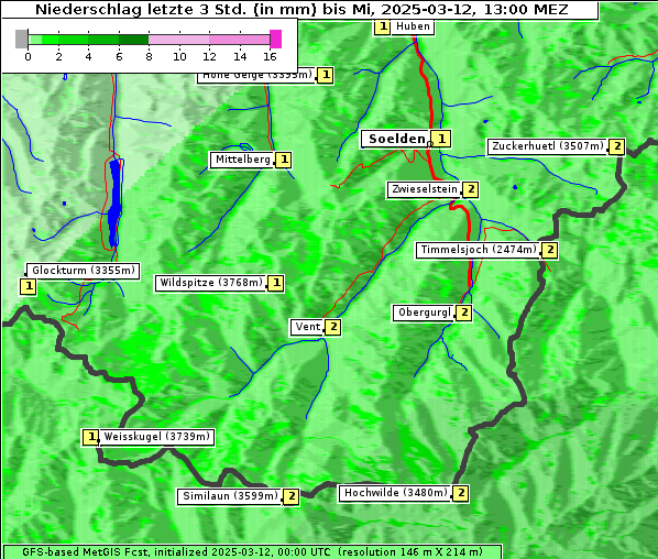 Niederschlag, 12. 3. 2025