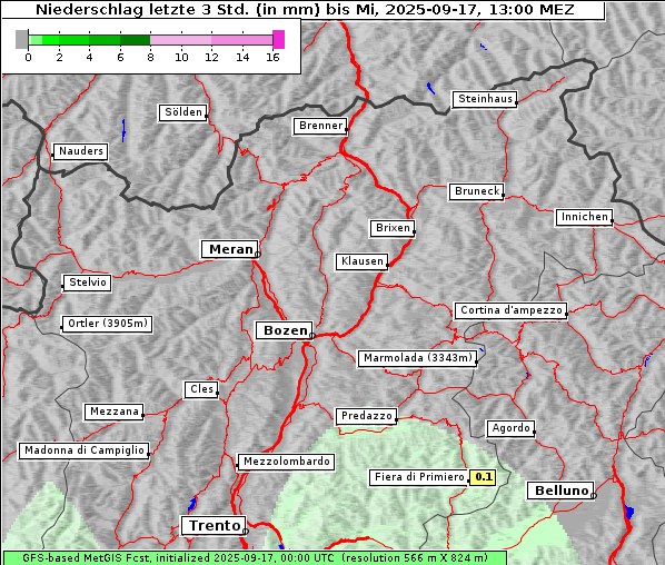 Niederschlag, 17. 9. 2025