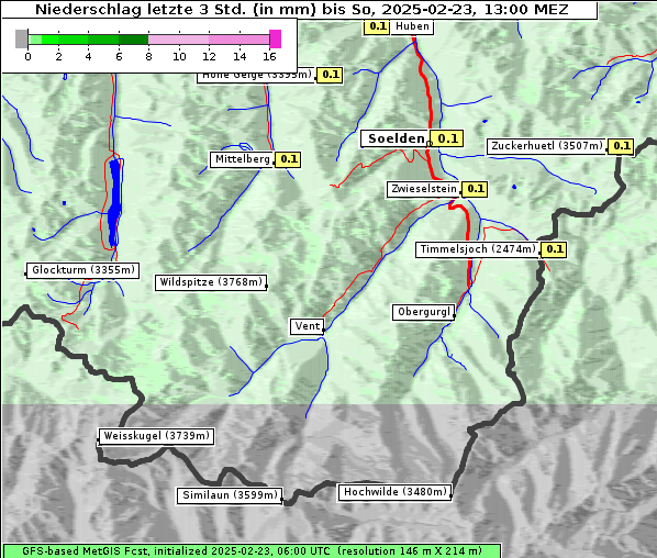 Niederschlag, 23. 2. 2025